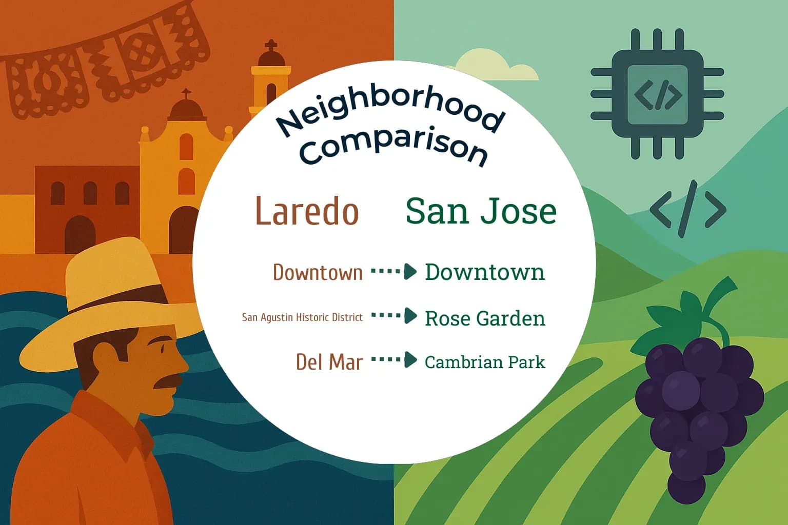 Laredo vs San Jose Neighborhood Comparison