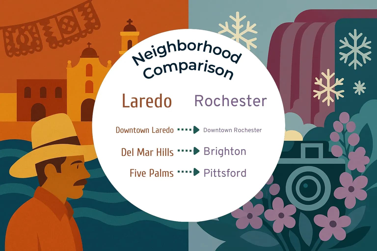 Laredo vs Rochester Neighborhood Comparison