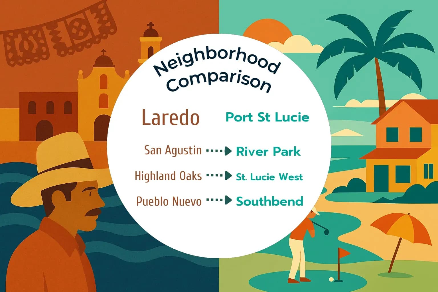 Laredo vs Port St. Lucie Neighborhood Comparison