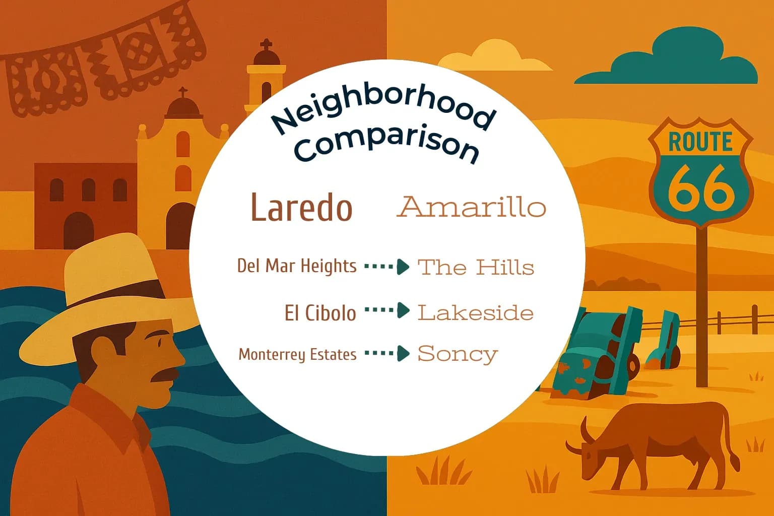 Laredo vs Amarillo Neighborhood Comparison