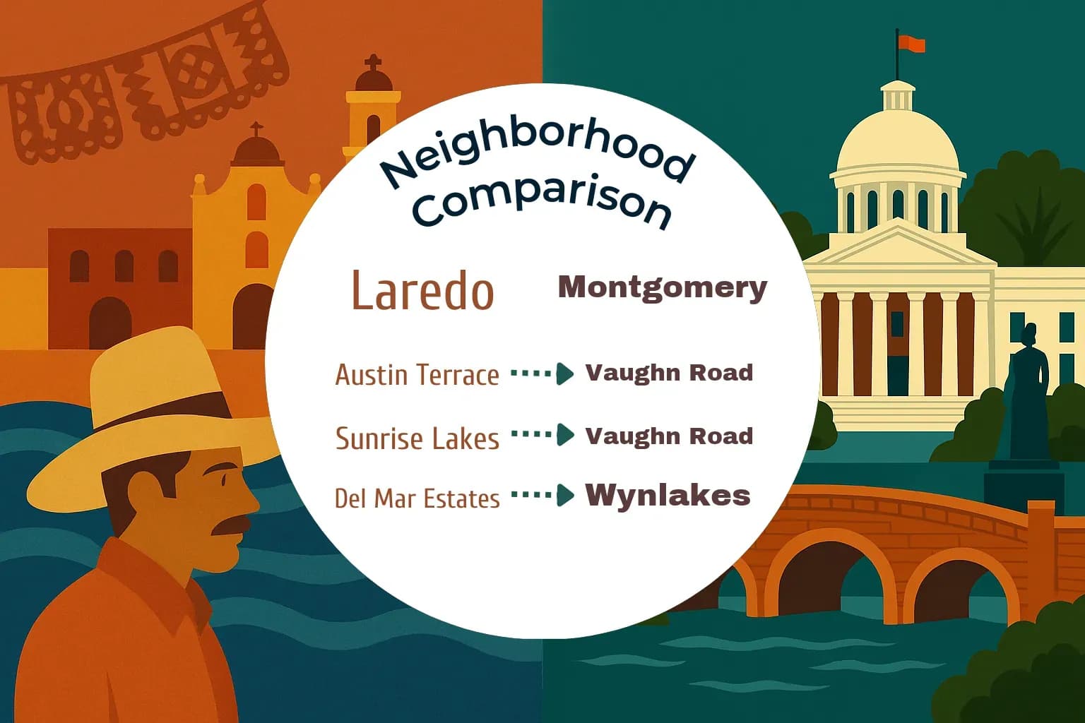 Laredo vs Montgomery Neighborhood Comparison