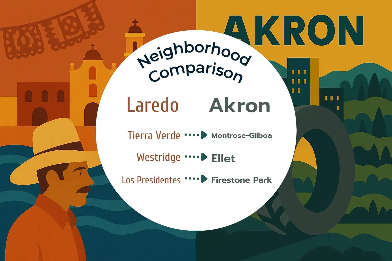 Laredo vs Akron Neighborhood Comparison