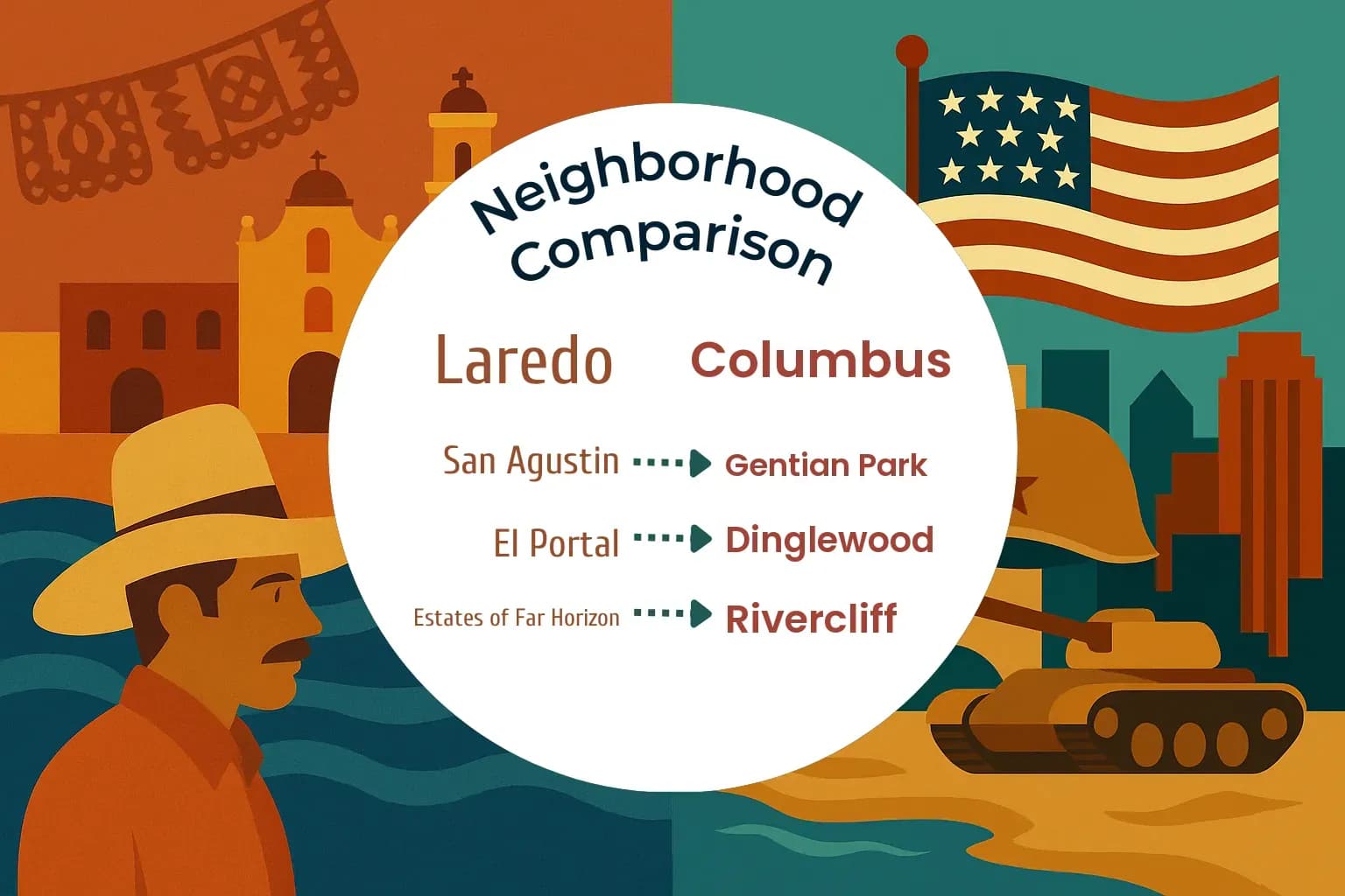 Laredo vs Columbus Neighborhood Comparison