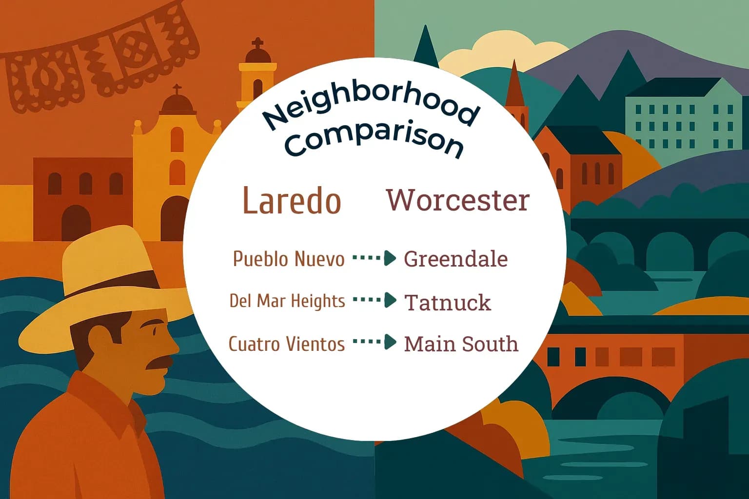 Laredo vs Worcester Neighborhood Comparison