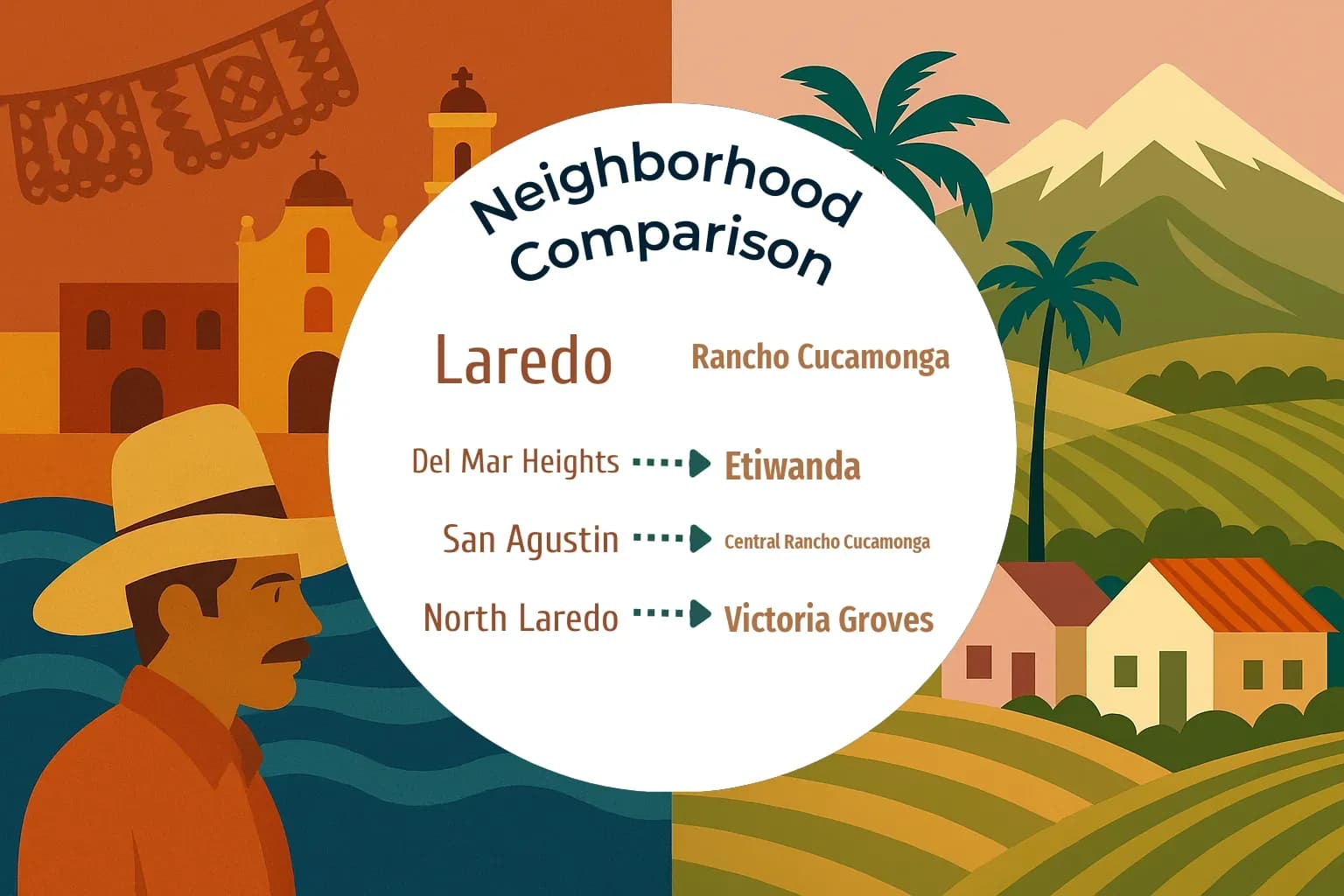 Laredo vs Rancho Cucamonga Neighborhood Comparison