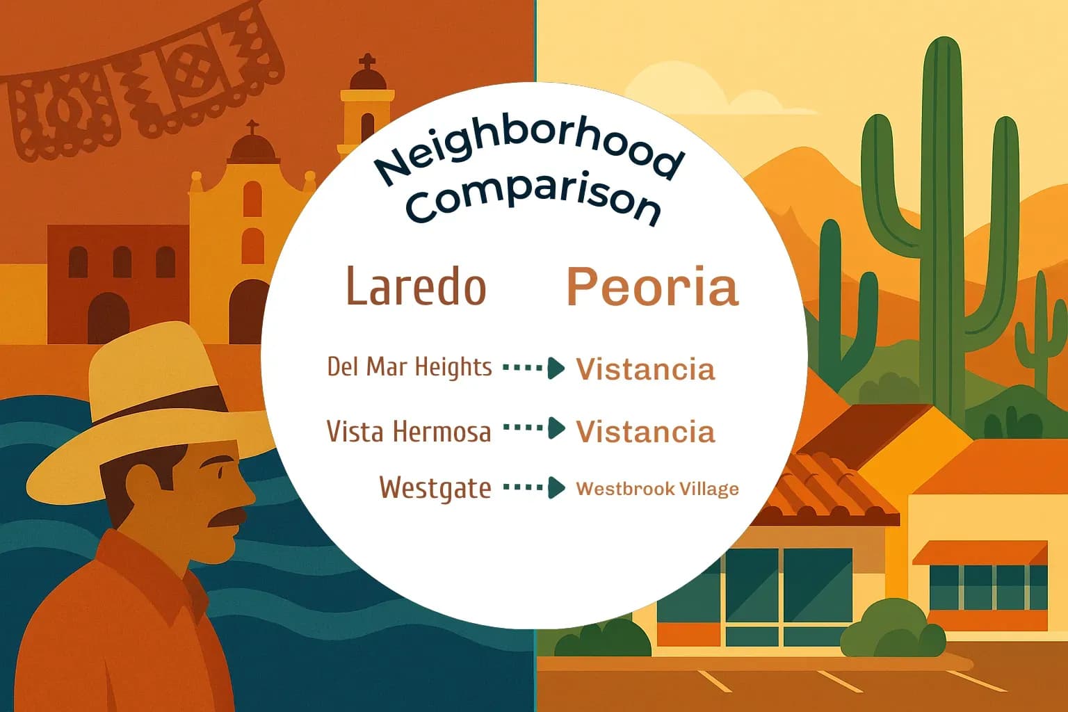 Laredo vs Peoria Neighborhood Comparison