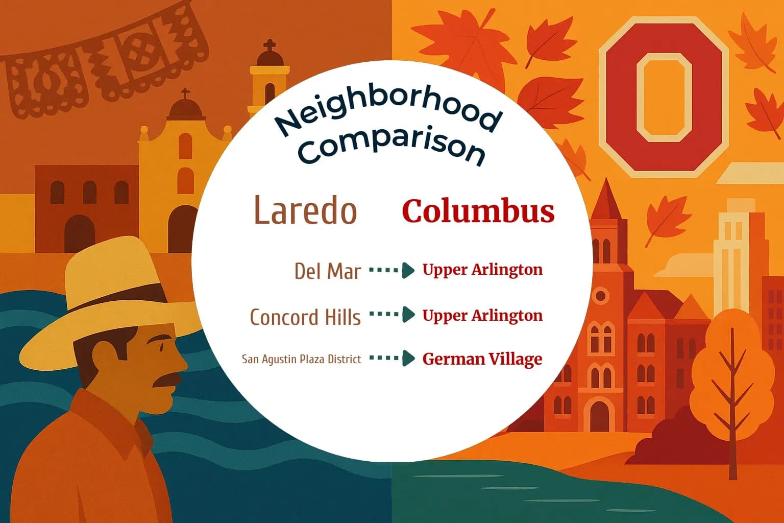 Laredo vs Columbus Neighborhood Comparison