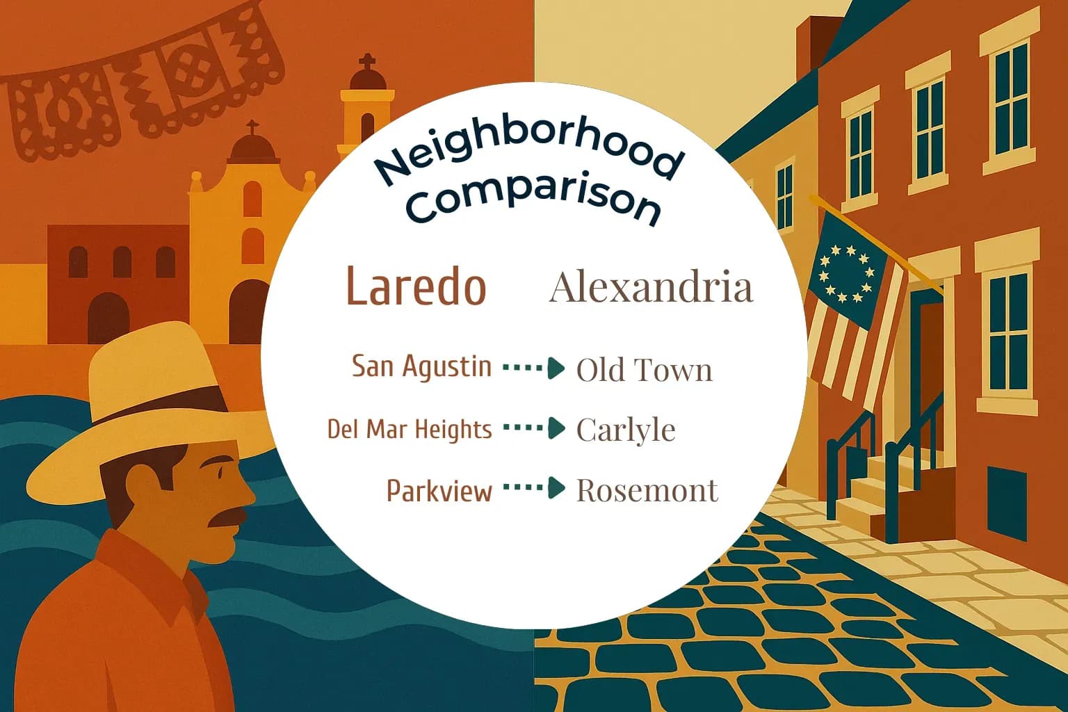 Laredo vs Alexandria Neighborhood Comparison