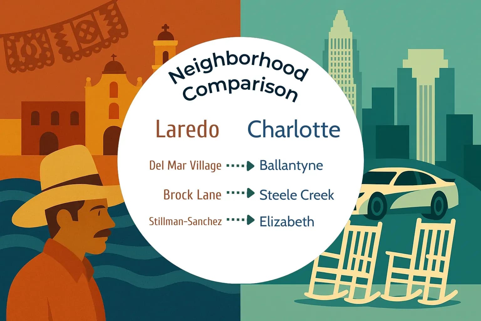 Laredo vs Charlotte Neighborhood Comparison
