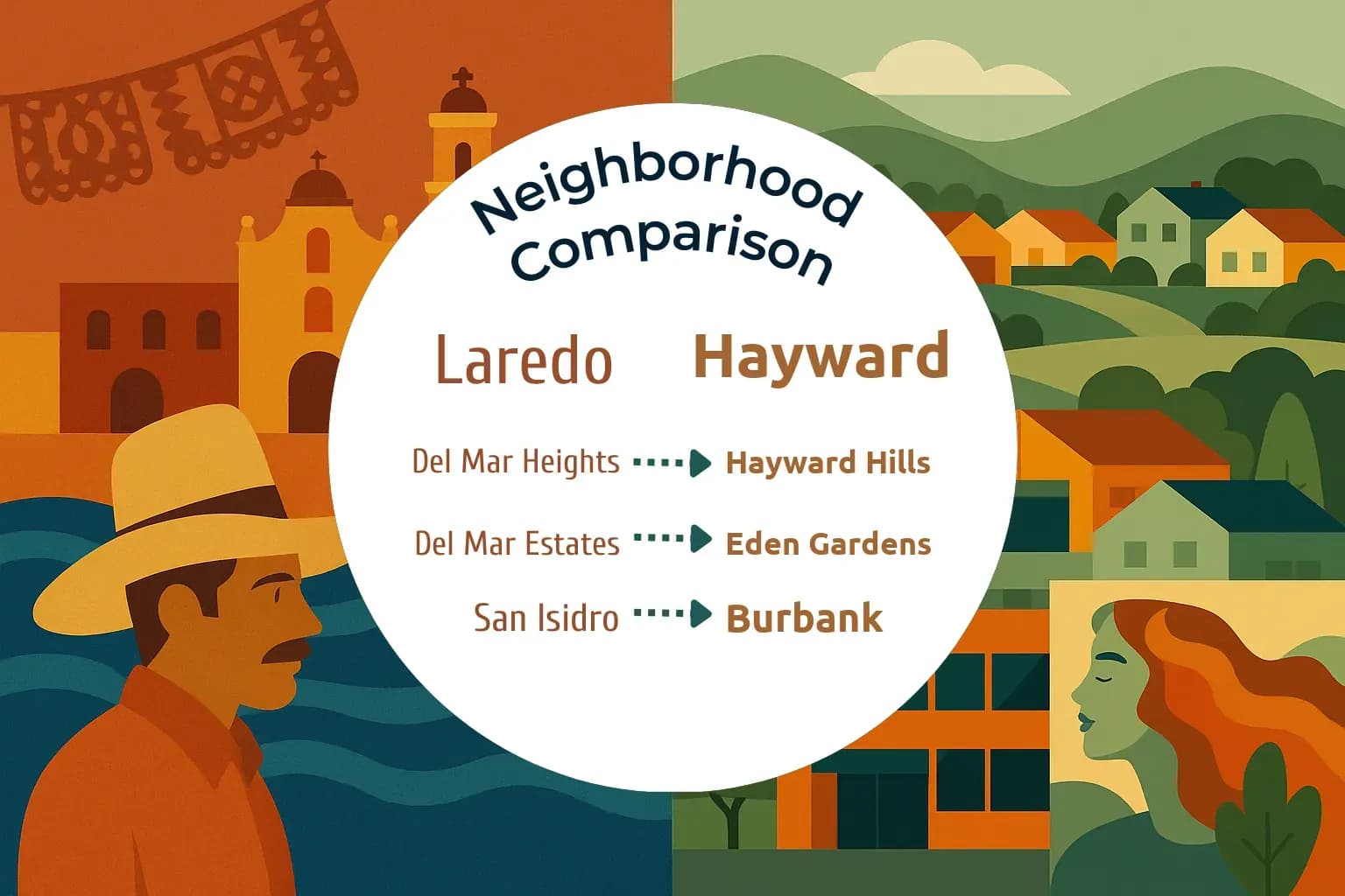 Laredo vs Hayward Neighborhood Comparison