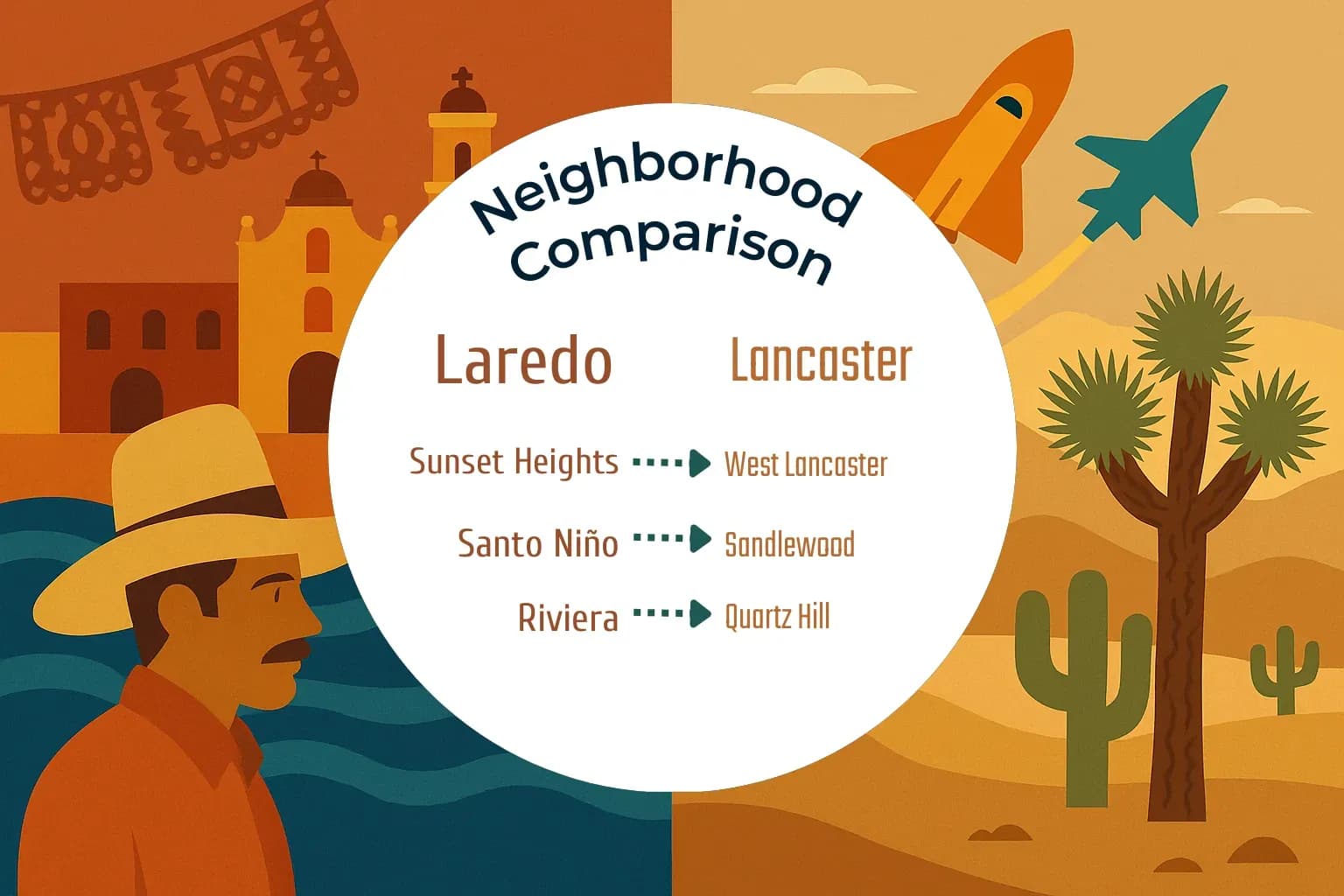 Laredo vs Lancaster Neighborhood Comparison