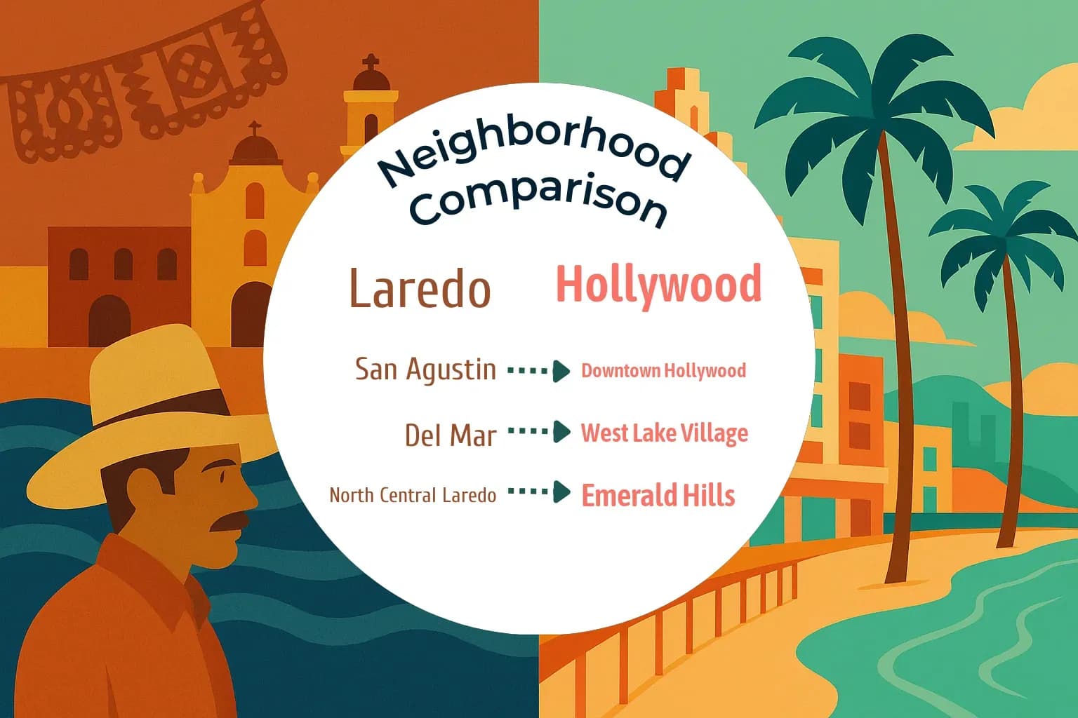 Laredo vs Hollywood Neighborhood Comparison