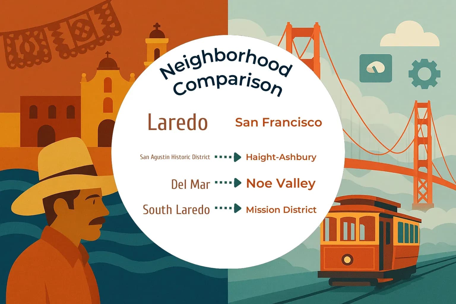 Laredo vs San Francisco Neighborhood Comparison
