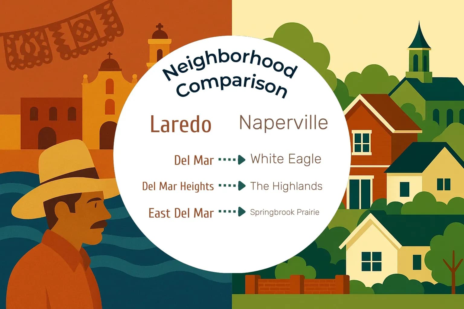 Laredo vs Naperville Neighborhood Comparison