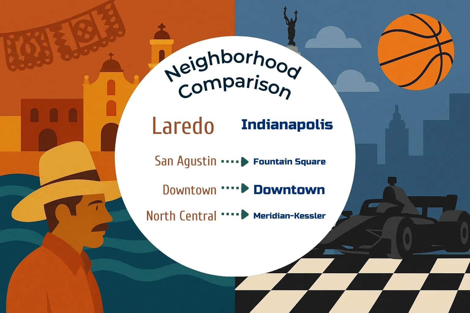 Laredo vs Indianapolis Neighborhood Comparison