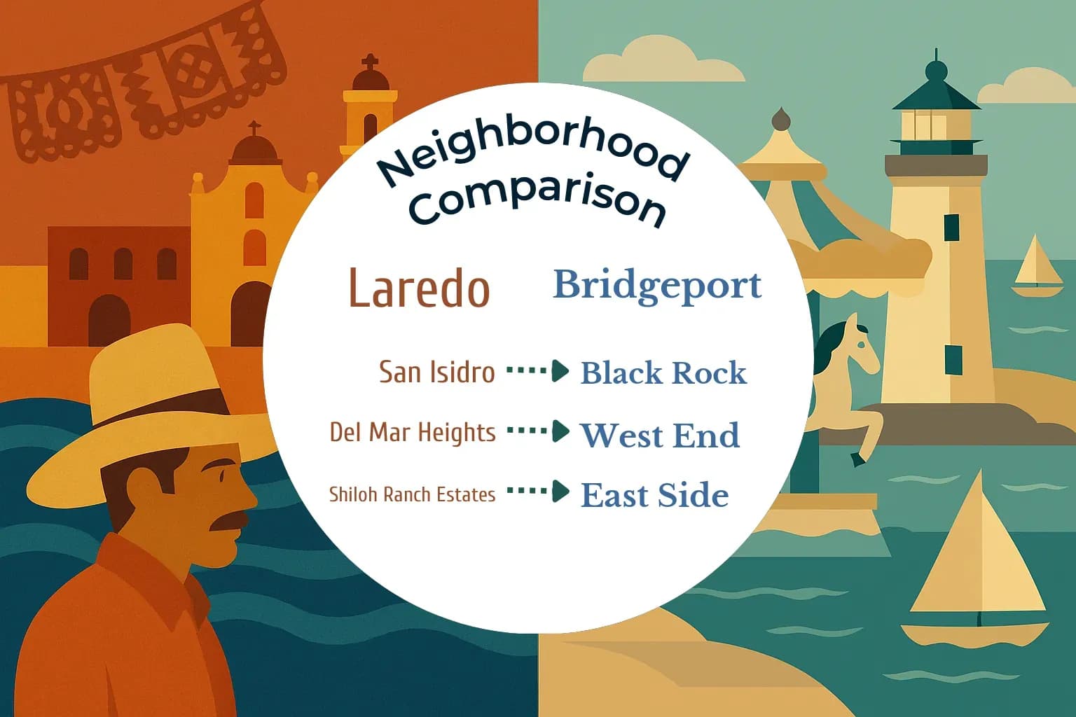 Laredo vs Bridgeport Neighborhood Comparison