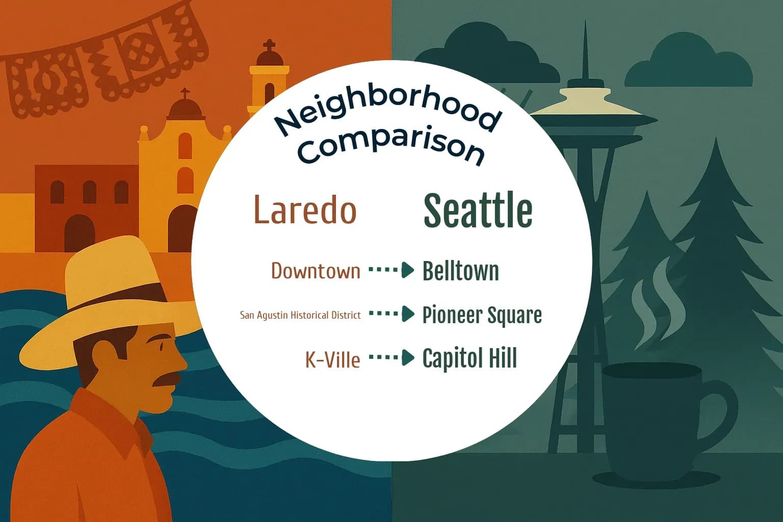Laredo vs Seattle Neighborhood Comparison