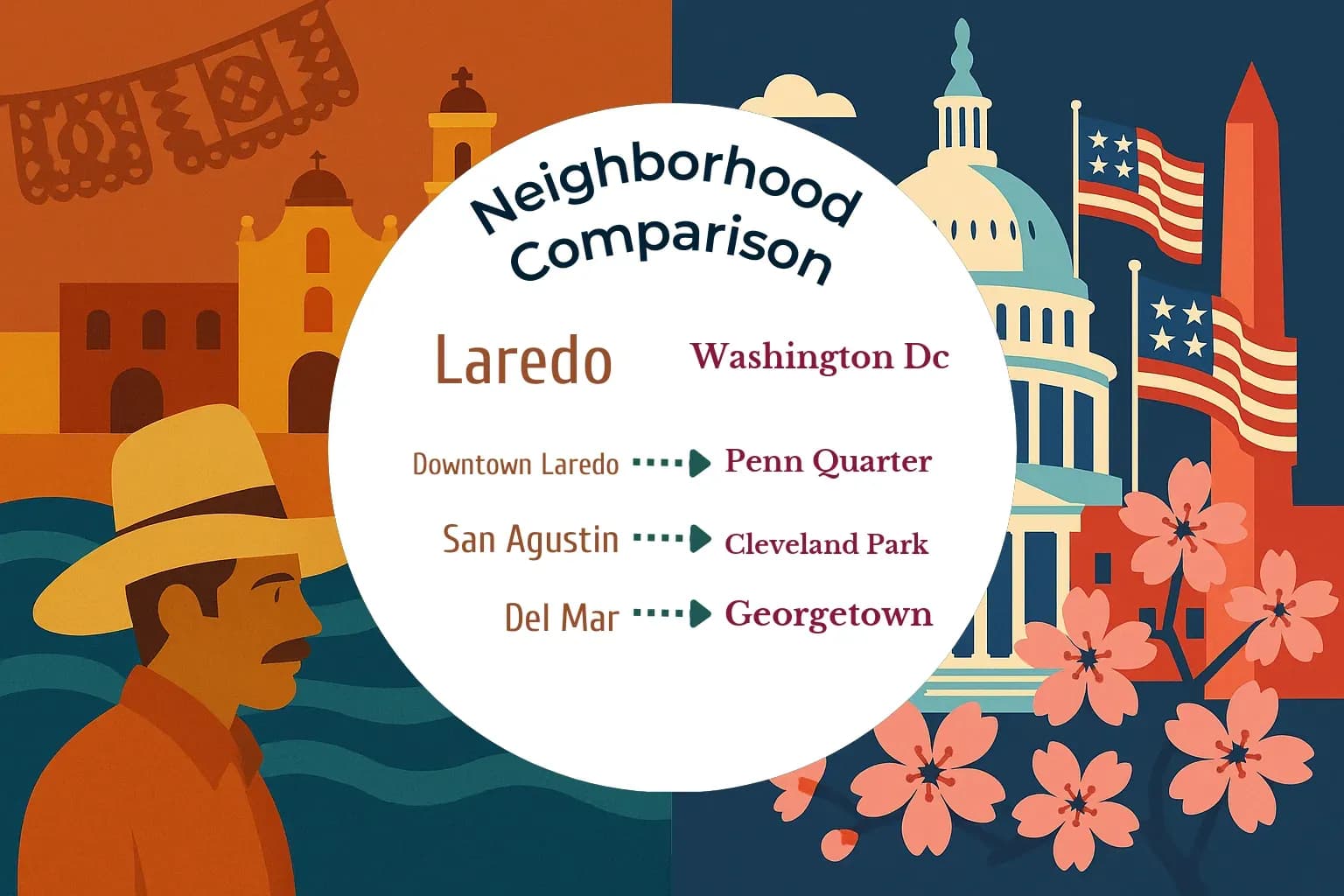 Laredo vs Washington DC Neighborhood Comparison