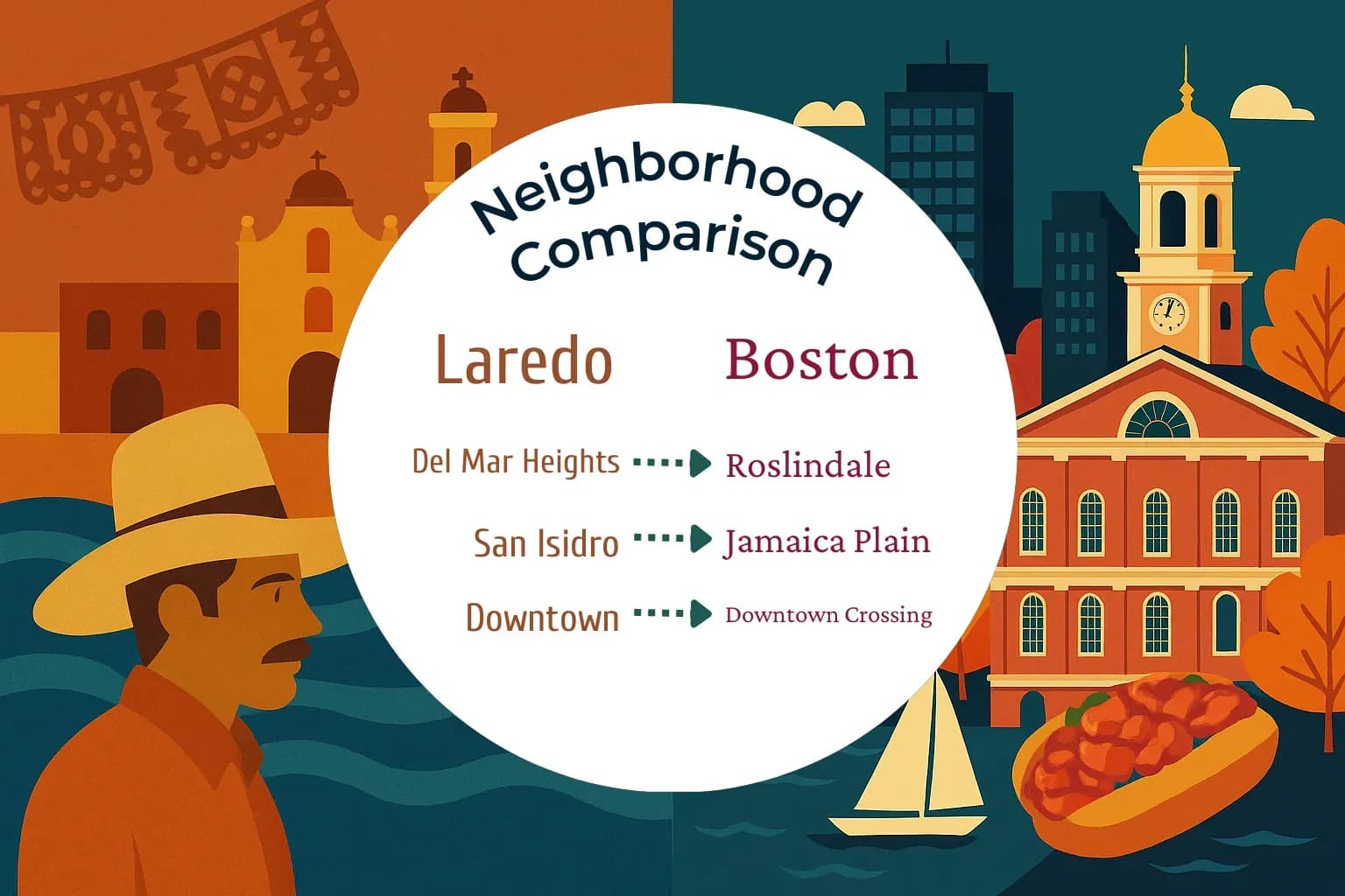 Laredo vs Boston Neighborhood Comparison