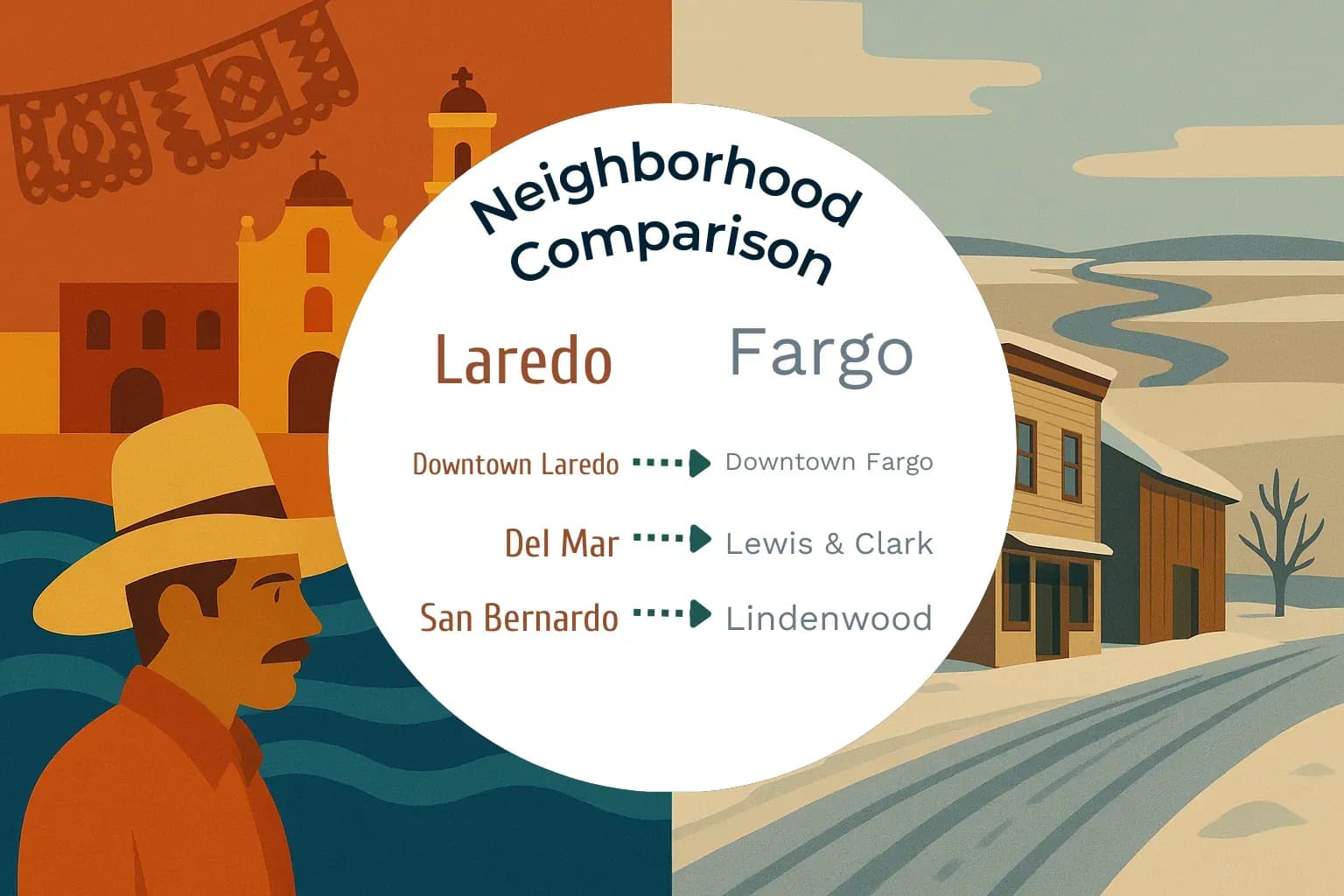 Laredo vs Fargo Neighborhood Comparison