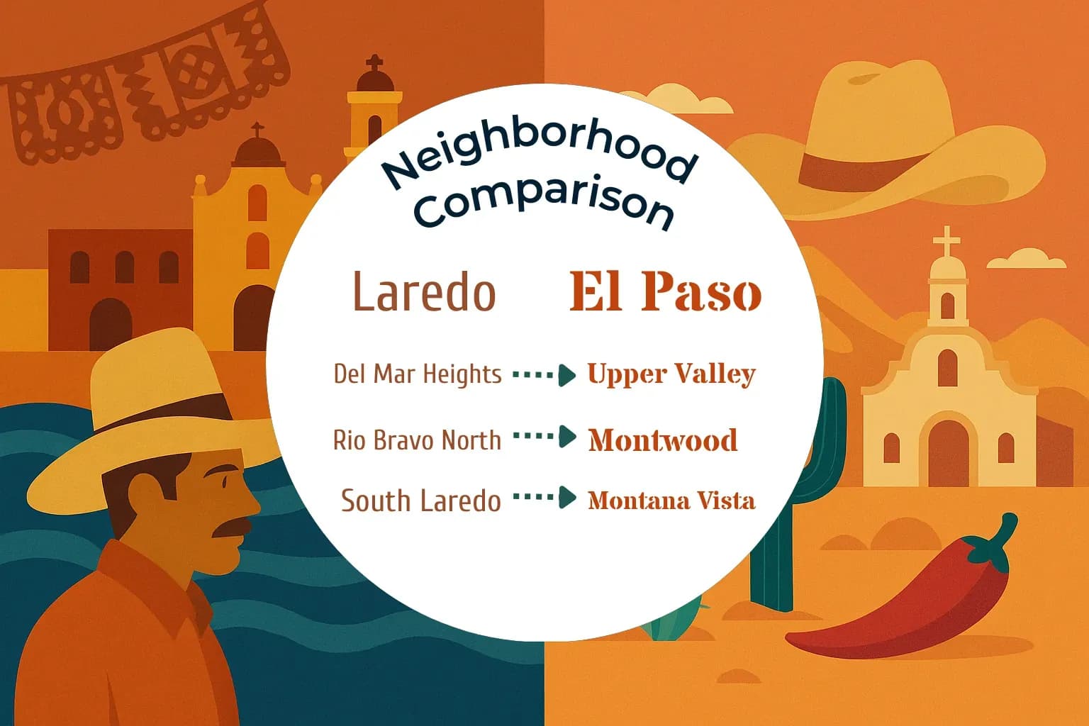 Laredo vs El Paso Neighborhood Comparison