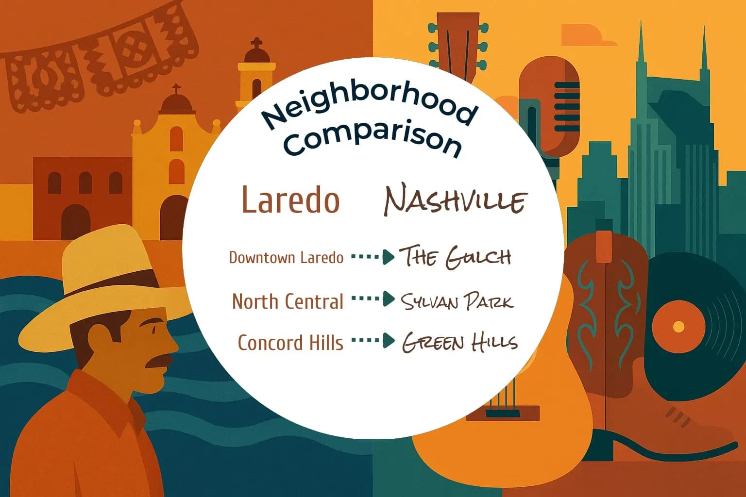 Laredo vs Nashville Neighborhood Comparison