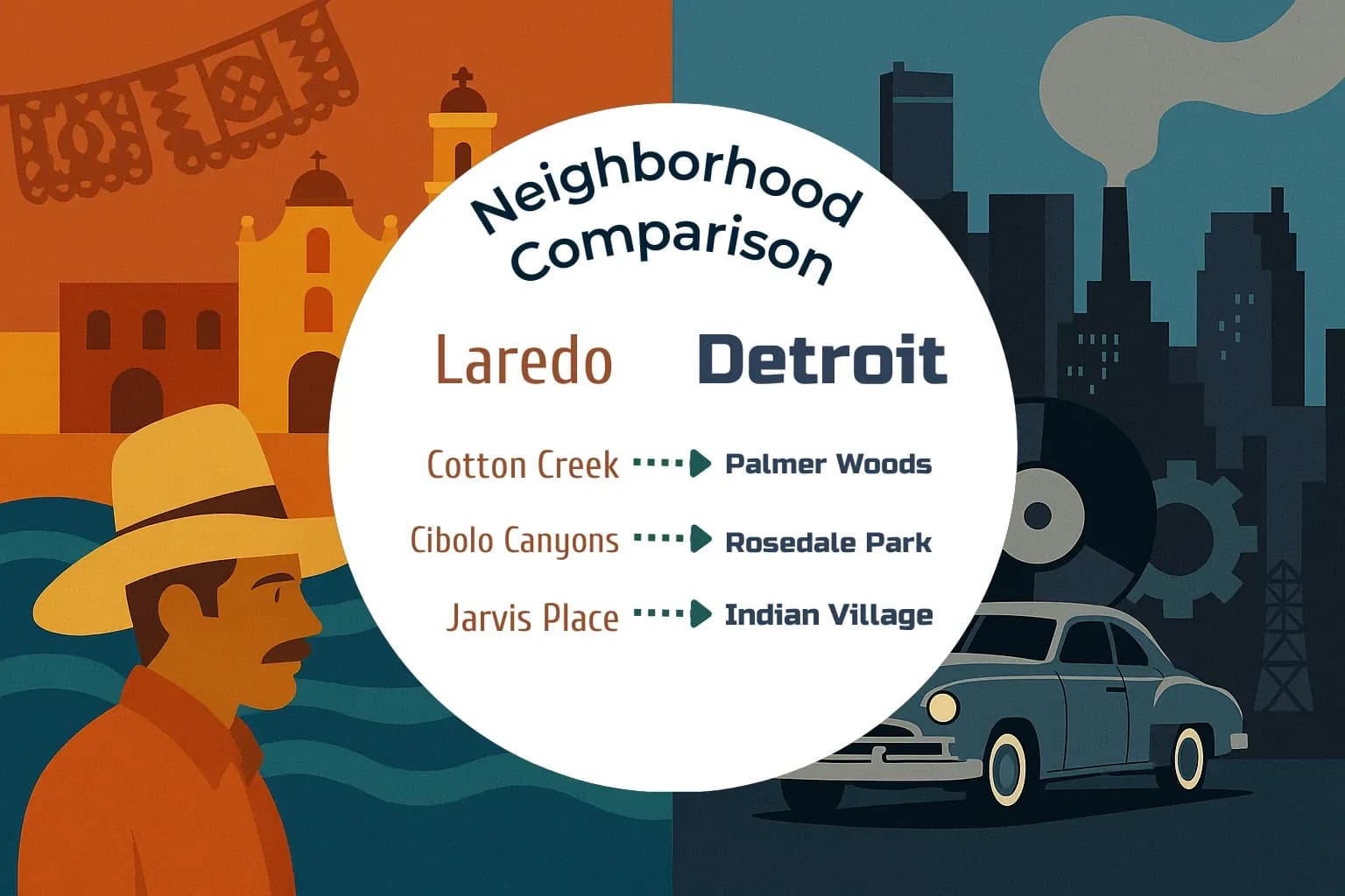 Laredo vs Detroit Neighborhood Comparison