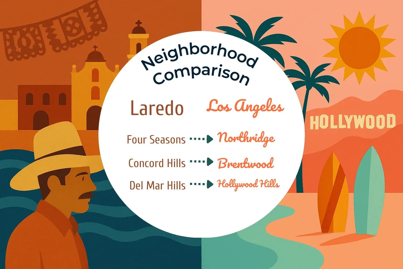 Laredo vs Los Angeles Neighborhood Comparison
