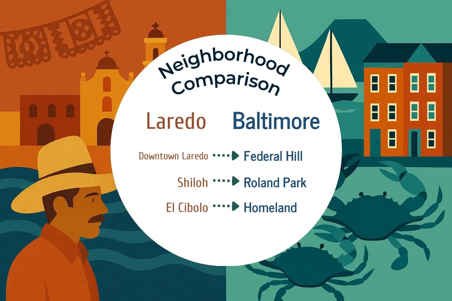Laredo vs Baltimore Neighborhood Comparison