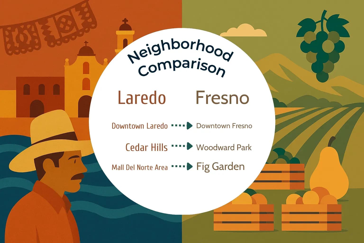 Laredo vs Fresno Neighborhood Comparison