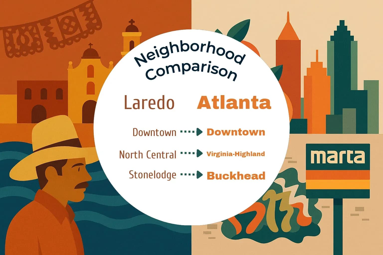 Laredo vs Atlanta Neighborhood Comparison