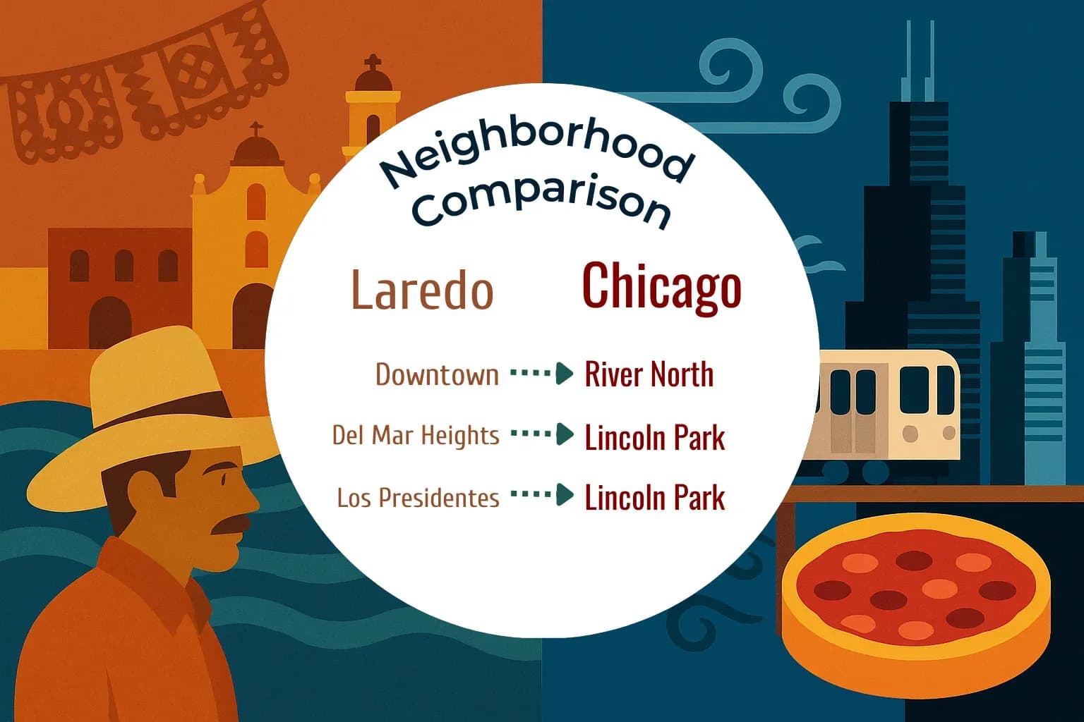 Laredo vs Chicago Neighborhood Comparison