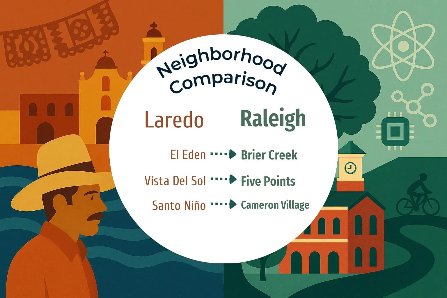Laredo vs Raleigh Neighborhood Comparison