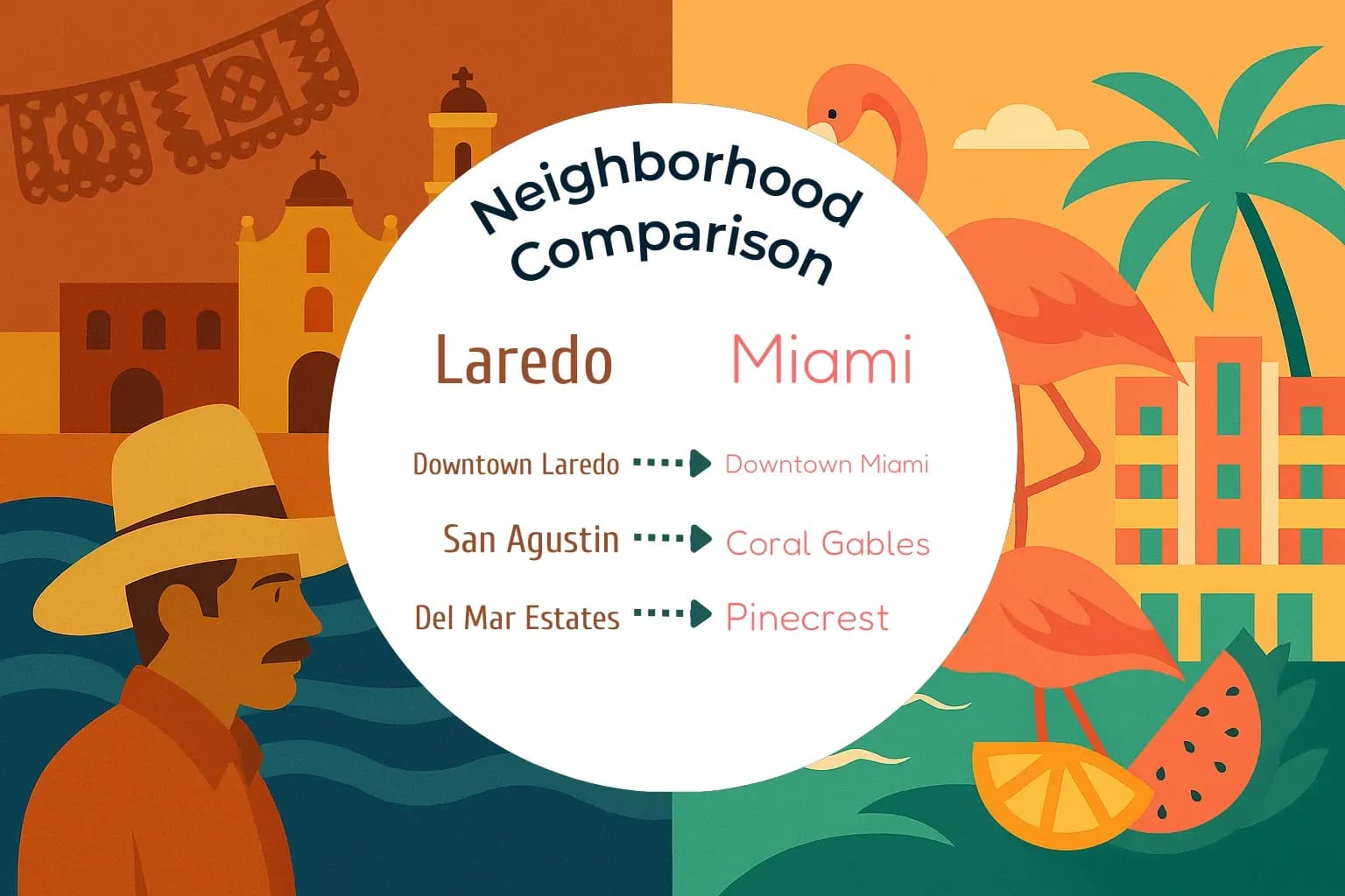 Laredo vs Miami Neighborhood Comparison