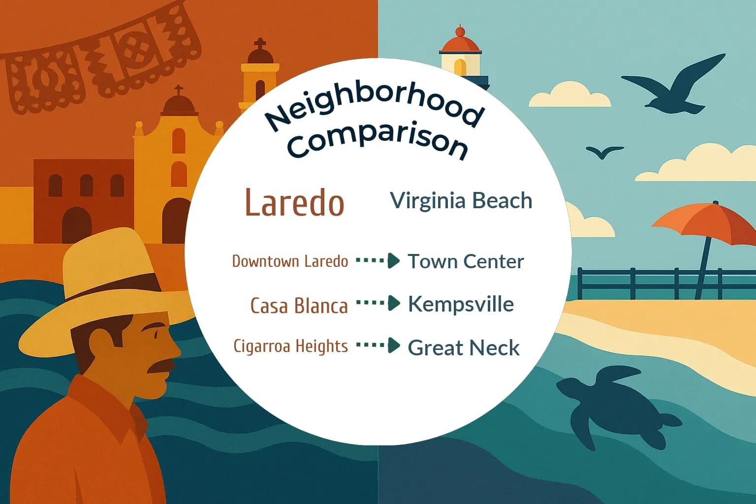 Laredo vs Virginia Beach Neighborhood Comparison