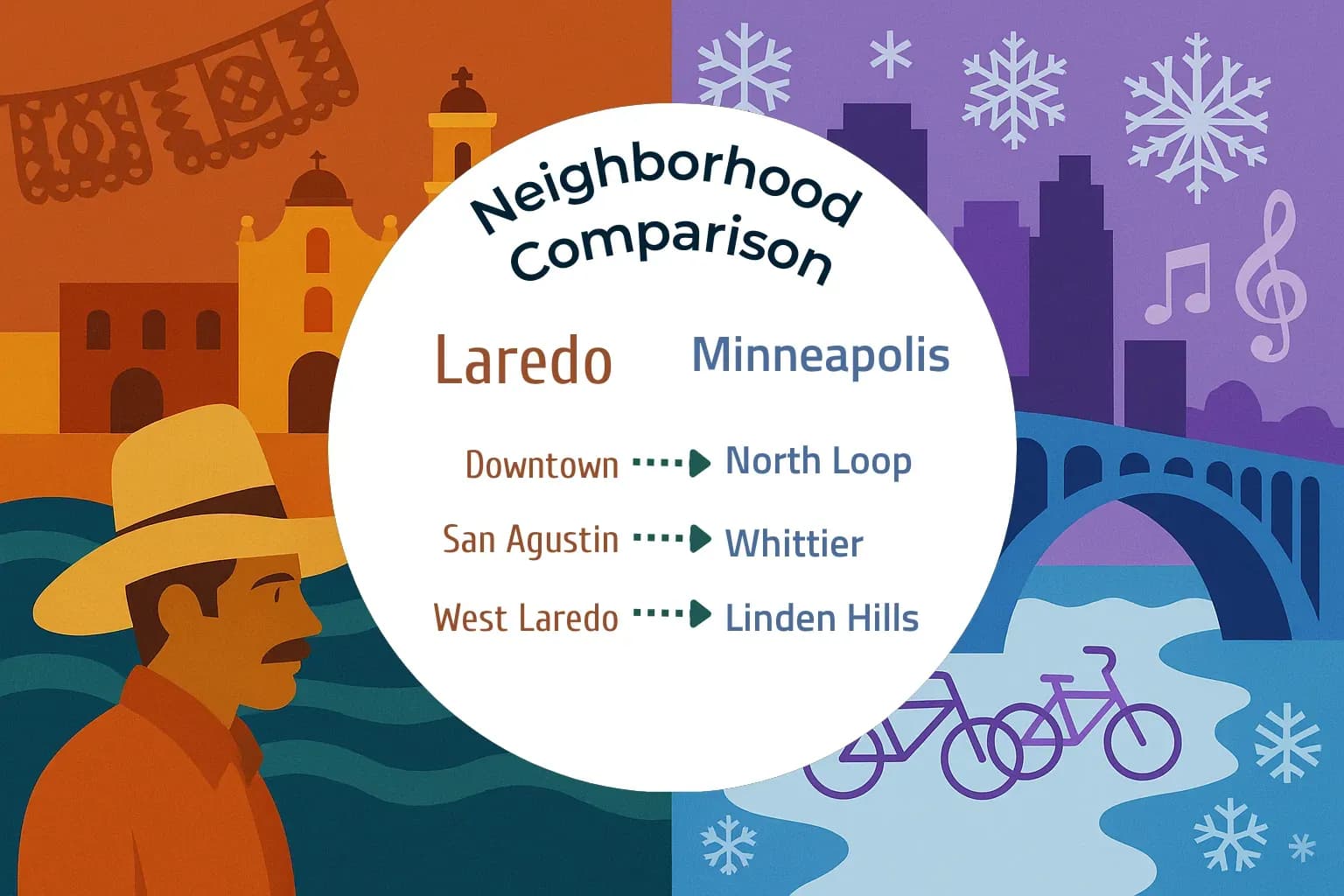 Laredo vs Minneapolis Neighborhood Comparison