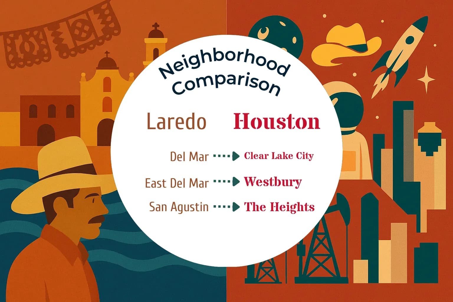Laredo vs Houston Neighborhood Comparison