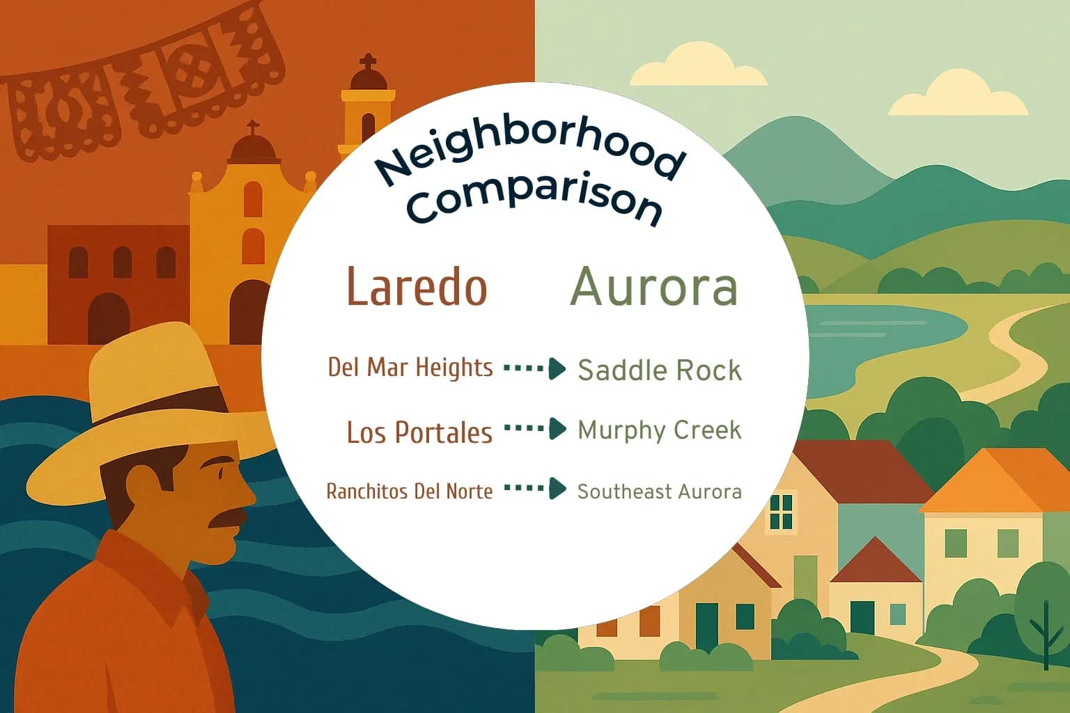 Laredo vs Aurora Neighborhood Comparison