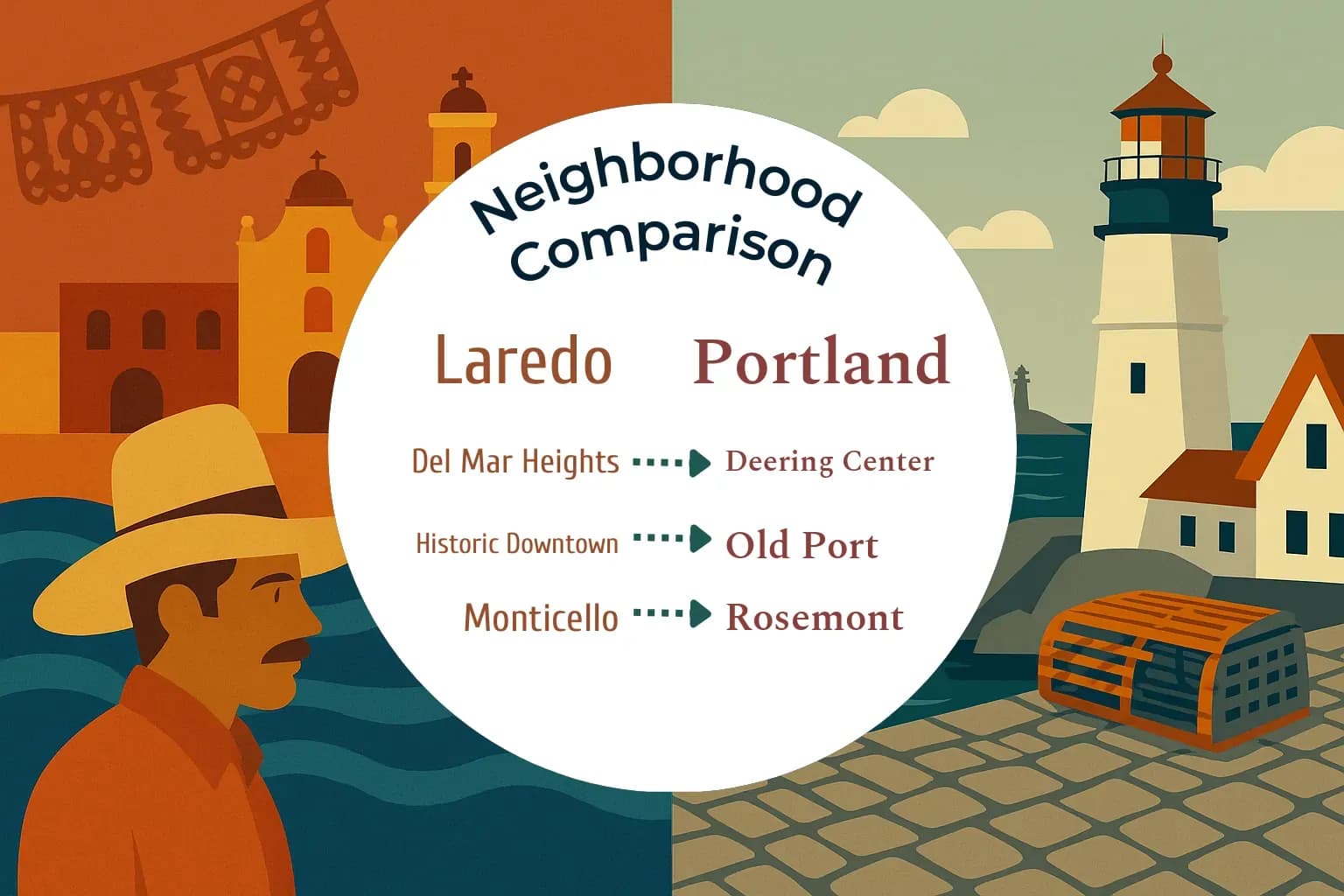 Laredo vs Portland Neighborhood Comparison