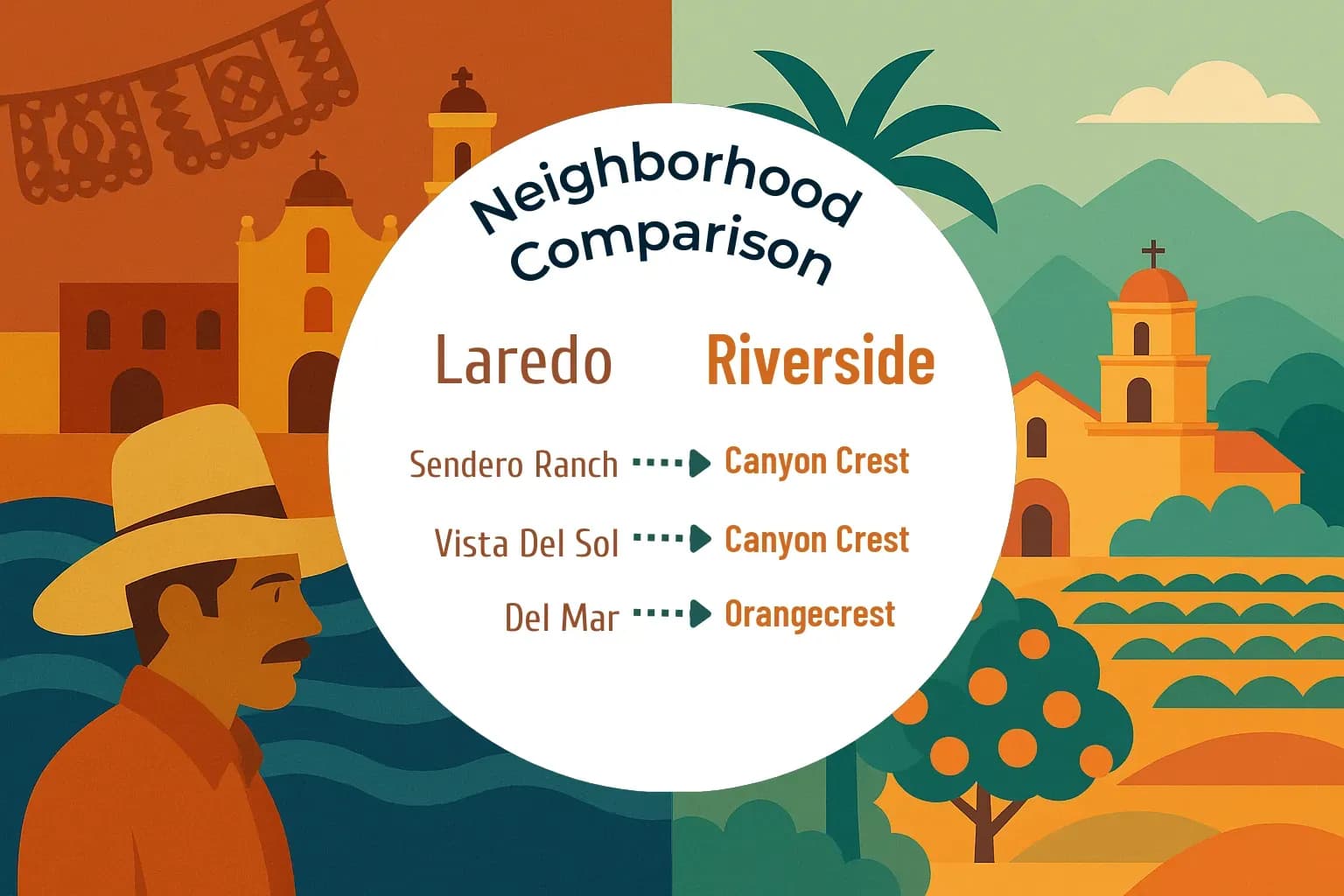 Laredo vs Riverside Neighborhood Comparison