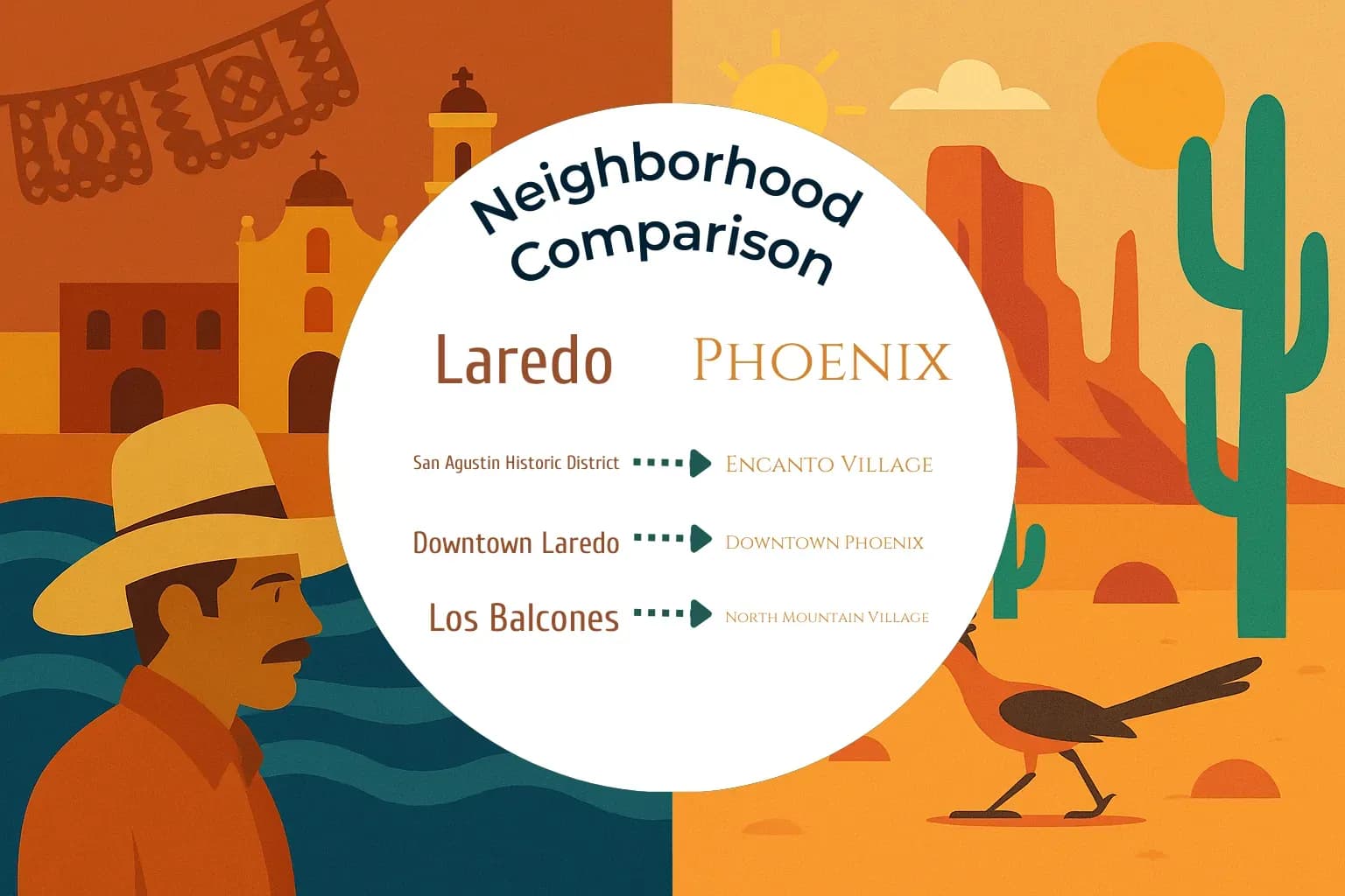Laredo vs Phoenix Neighborhood Comparison