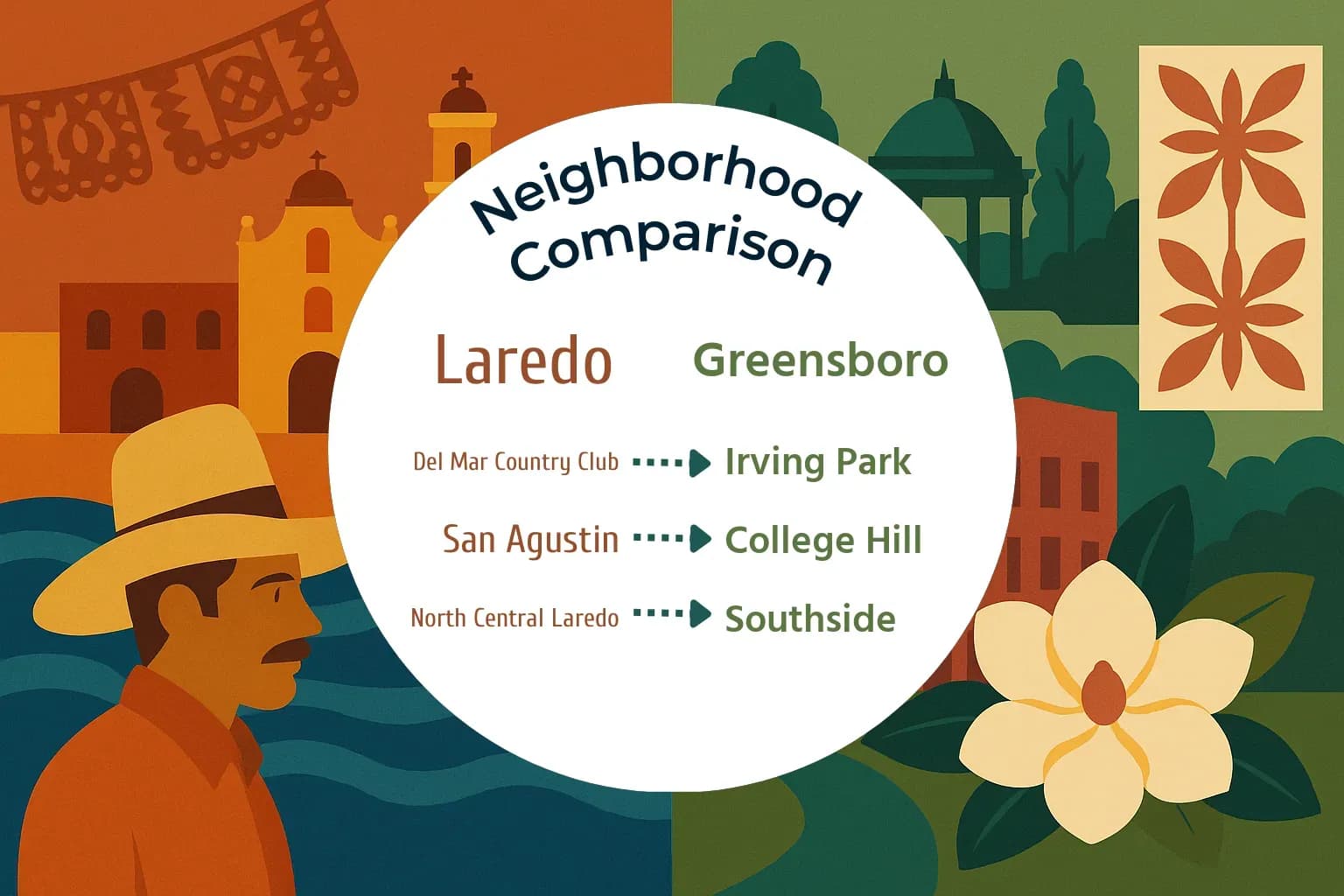 Laredo vs Greensboro Neighborhood Comparison