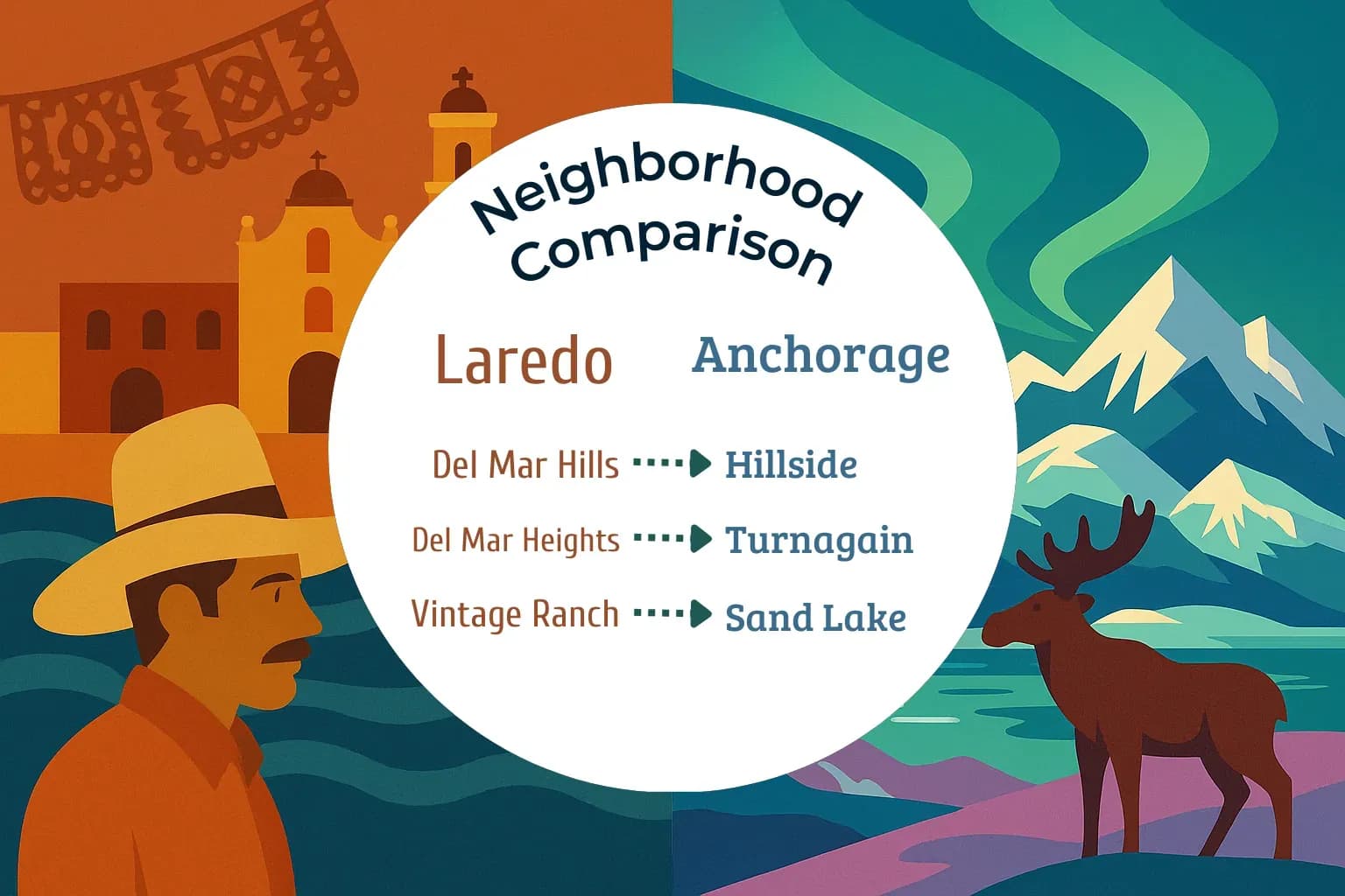 Laredo vs Anchorage Neighborhood Comparison