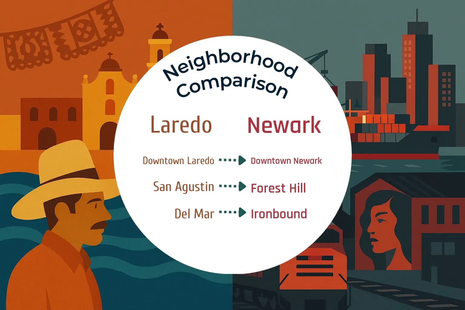 Laredo vs Newark Neighborhood Comparison
