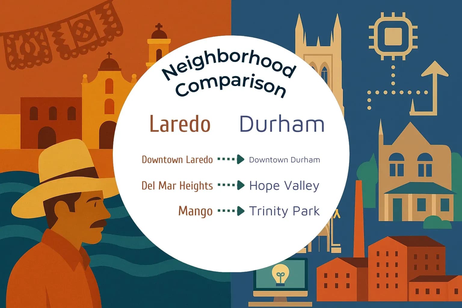 Laredo vs Durham Neighborhood Comparison
