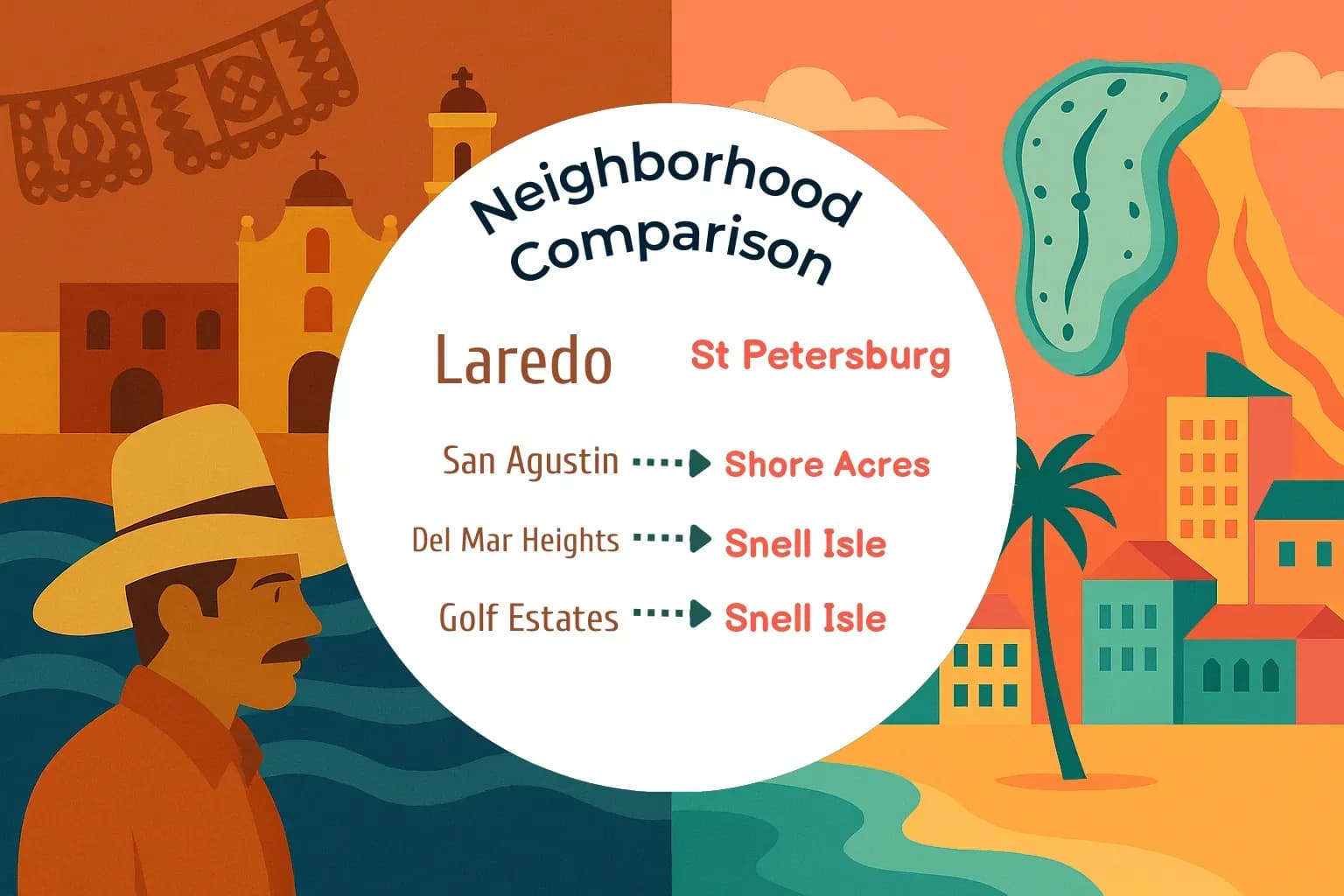 Laredo vs St. Petersburg Neighborhood Comparison