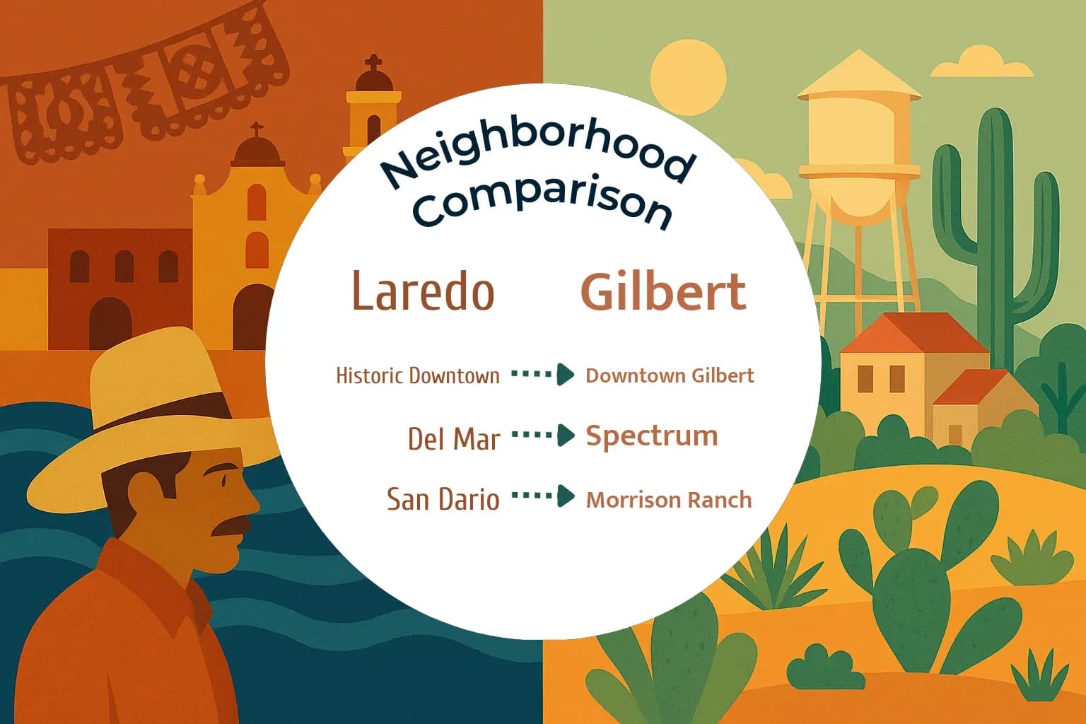 Laredo vs Gilbert Neighborhood Comparison