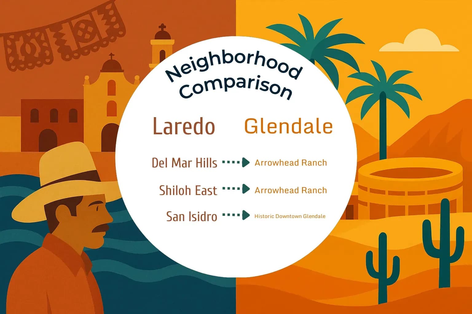 Laredo vs Glendale Neighborhood Comparison