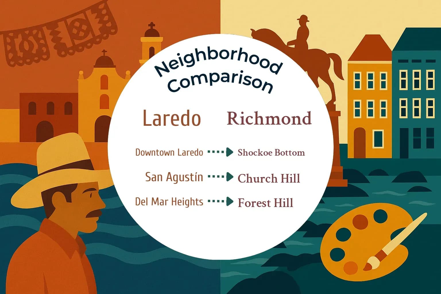 Laredo vs Richmond Neighborhood Comparison