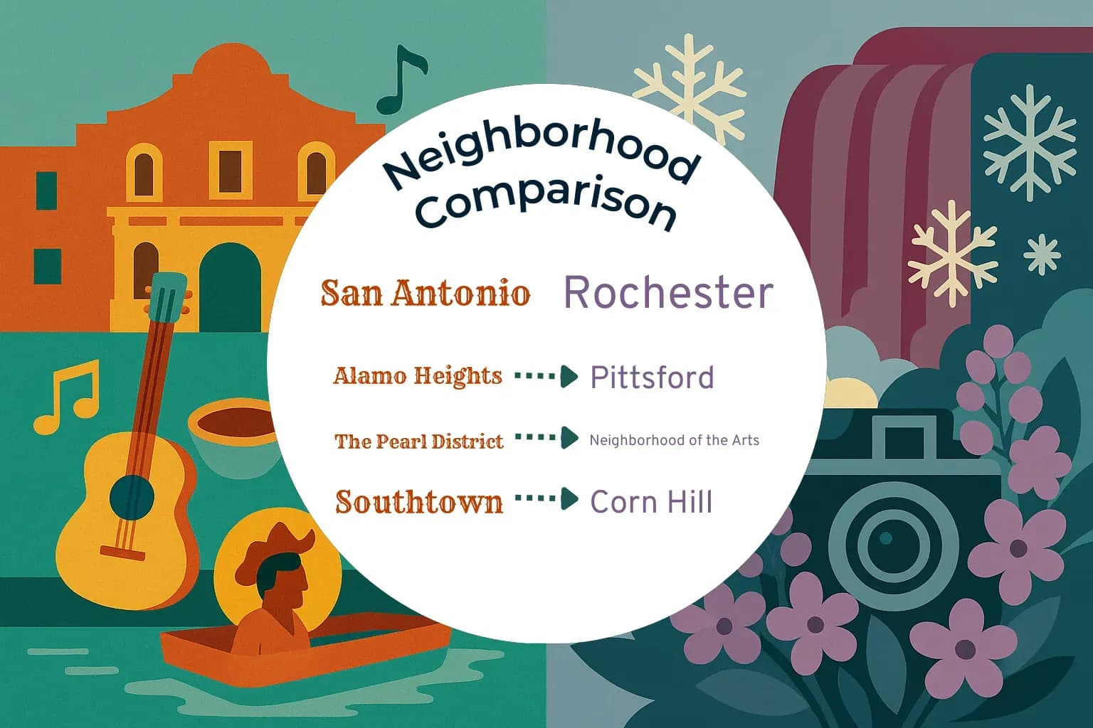 San Antonio vs Rochester Neighborhood Comparison